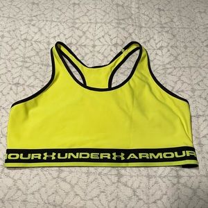 Under Armour neon yellow sports bra